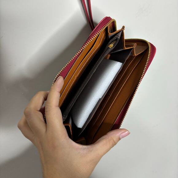 Red Plaid Clutch Wallet - Picture 5 of 8